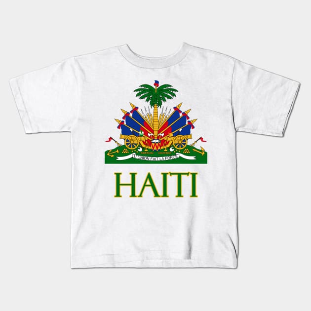 Haiti - Coat of Arms Design Kids T-Shirt by Naves